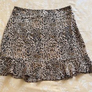 Forever 21 Animal Print A-Line Skirt